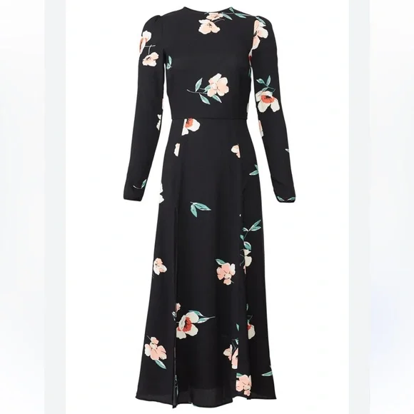Reformation Vanessa Floral Print Long Sleeve Midi Dress - Picture 4 of 11